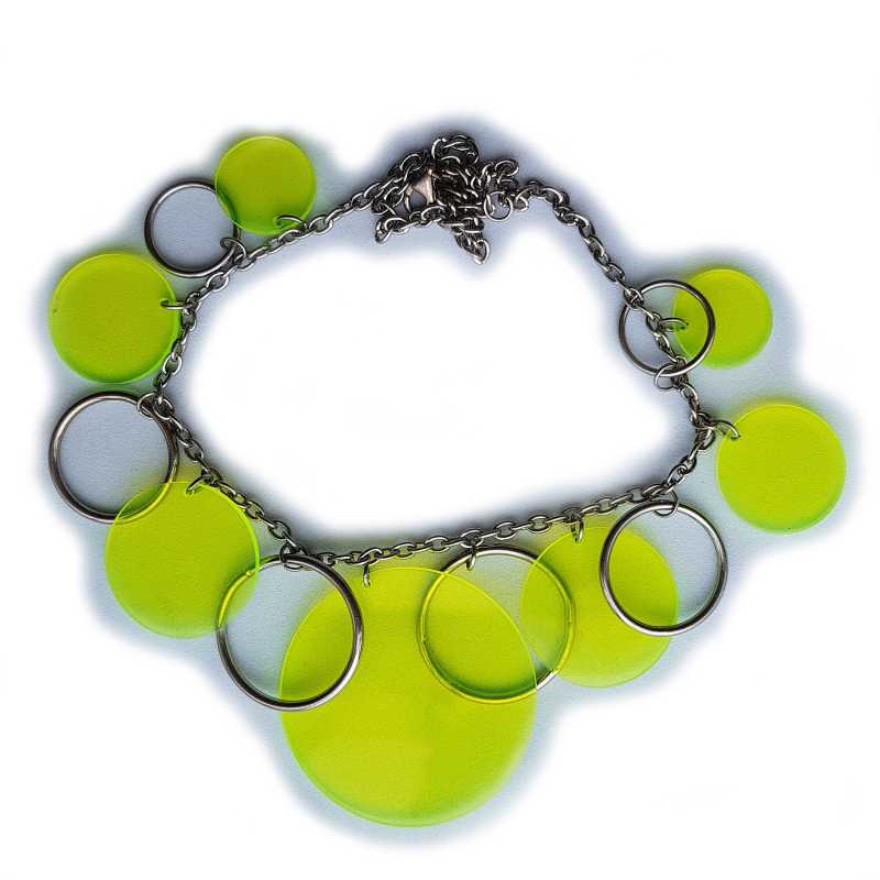 80er Jahre Armband  Metall und Plexi